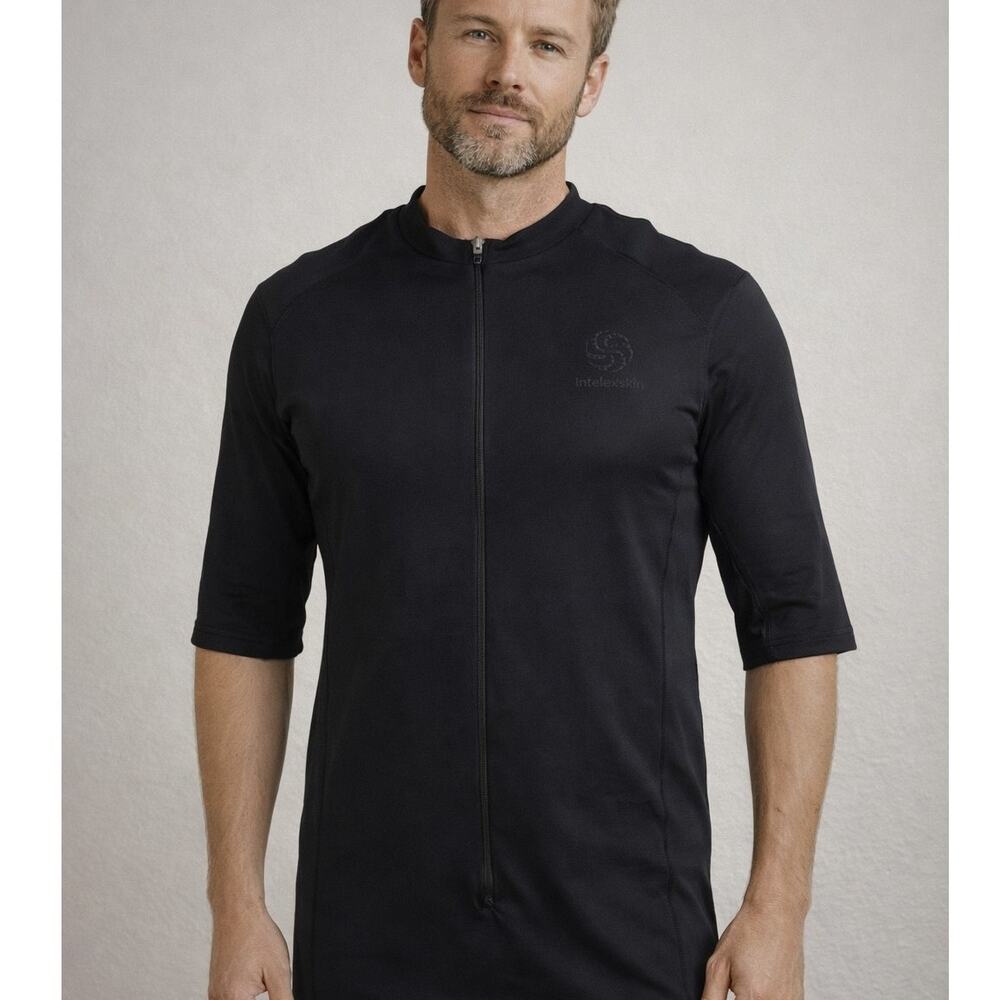 Intelliskin Black Men's  Foundation Recovery Zip Shirt 2XL